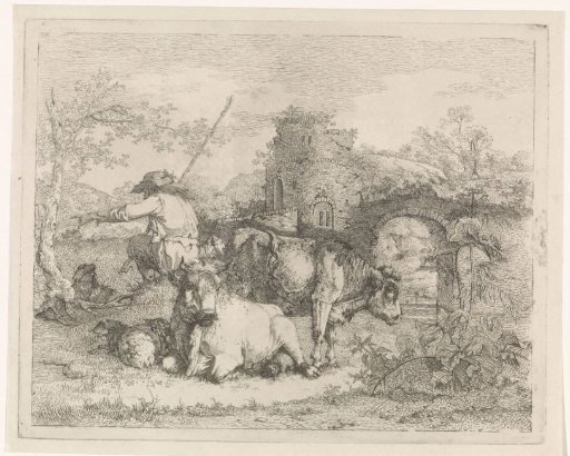 Shepherd with his flock