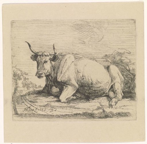 Reclining bull