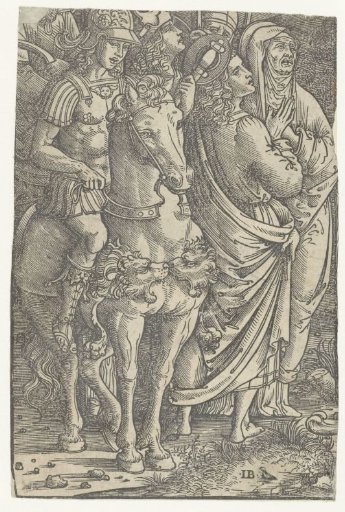 Fragment of a Crucifixion with John the Evangelist and Mary and Soldiers