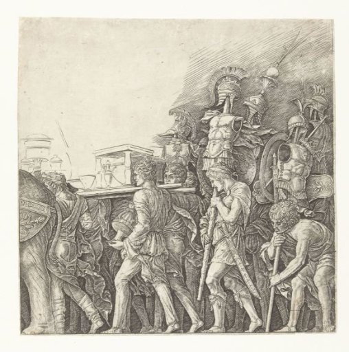 Soldiers with War Trophies in the Triumphal Procession of Caesar