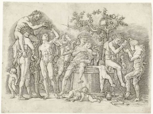Bacchanal with Satyrs and Bacchantes at the Wine Press