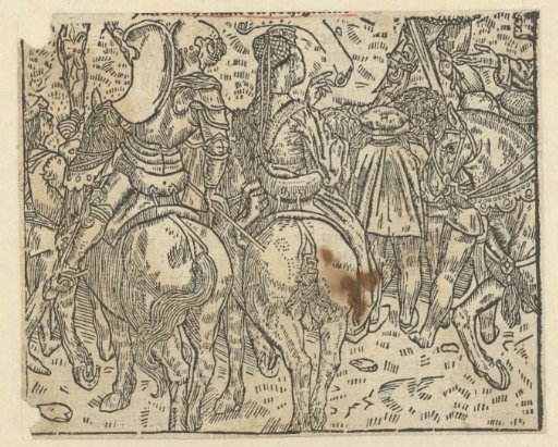 Woman with a Knight on Horseback