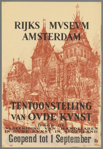 Poster for the exhibition of Old Art at the Rijksmuseum in Amsterdam, 1929