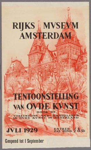 Poster for the exhibition of Old Art at the Rijksmuseum in Amsterdam, 1929