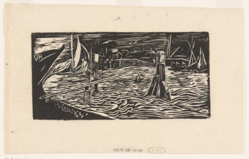 Harbor with Moored Sailing Ships