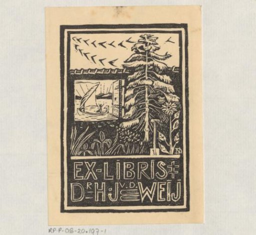 Ex libris of H.J. v.d. Weij