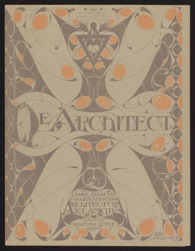 Cover for: De architect. Plate work from Architectura et Amicitia, 1897