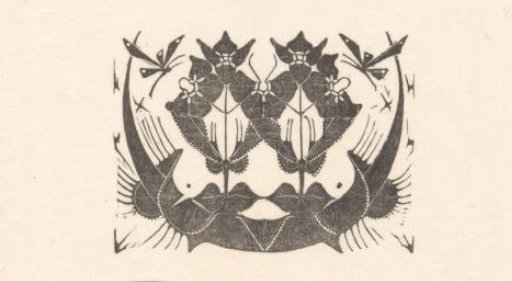 Vignette with a Crescent Moon