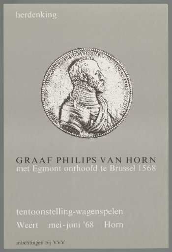 Commemoration of Count Philip of Horn, beheaded in Brussels with Egmont in 1568