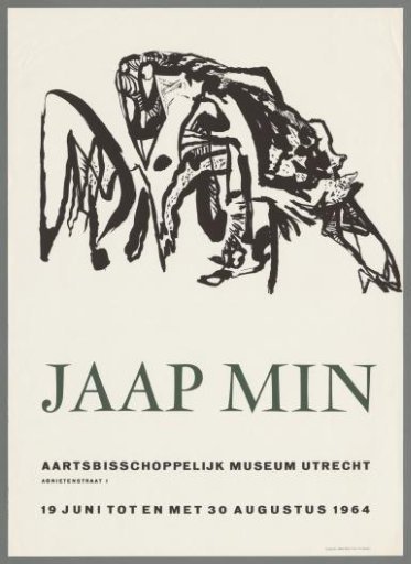 Jaap Min. Archbishopric Museum Utrecht. June 9 through August 30, 1964