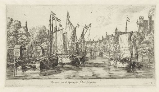 Ferry of the Utrecht shooting skiffs