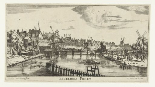 View of the Second Reguliers Gate in Amsterdam