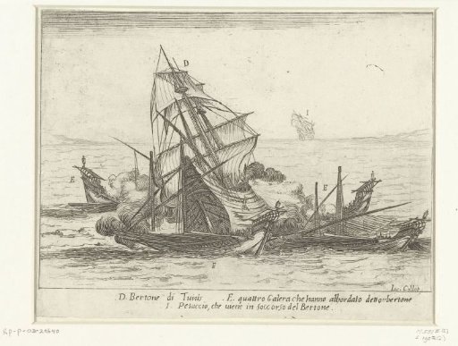 Galleys of Cosimo II de' Medici Surround a Turkish Bertone