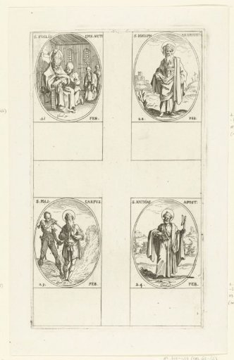 Saint Felix of Metz, Saint Joseph of Arimathea, Saint Polycarp, Saint Matthias (21-24 February)