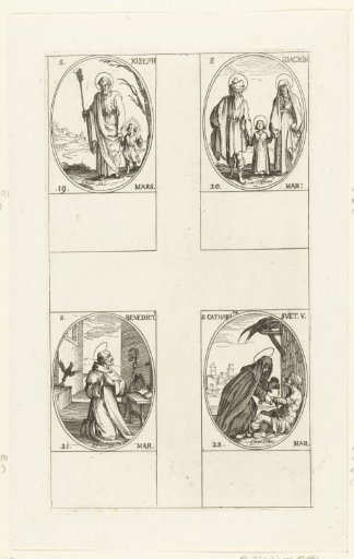 Saint Joseph, Saint Joachim, Saint Benedict of Nursia, Saint Catherine of Sweden (19-22 March)