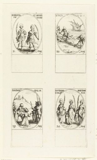 Saint Nicostratus and Saint Antiochus, Saint Julia of Corsica, Saint Desiderius of Vienne, Saint Susanna, Saint Marciana and Saint Palladia of Galatia (21-24 May)