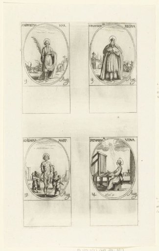 Saint Hippolytus of Rome, Saint Radegundis of Poitiers, Saint Cassian of Imola, Saint Athanasia of Aegina (13-14 August)