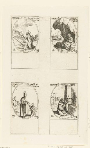 Saint Helena, Saint Donatus of Sisteron, Saint Louis of Toulouse, Saint Bernard of Clairvaux (18-20 August)