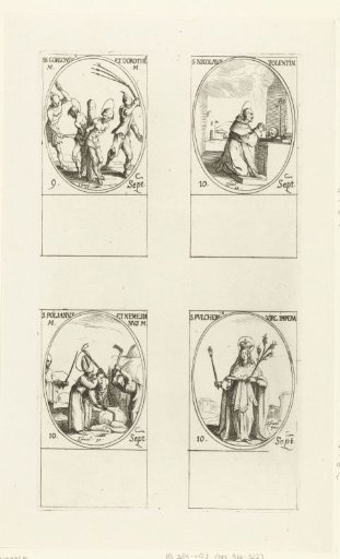 Saint Gorgonius and Saint Dorotheus of Nicomedia, Saint Nicholas of Tolentino, Saint Polianus and Saint Nemesianus, Saint Pulcheria of Constantinople (9-10 September)