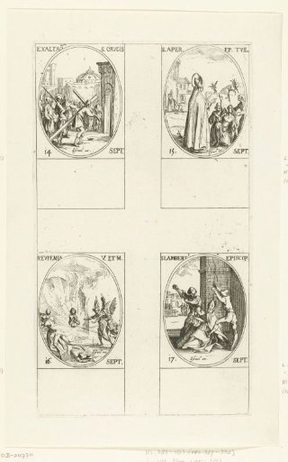 Carrying of the Cross (Exaltation of the Cross), Saint Aprus of Toul, Saint Euphemia of Chalcedon, Saint Lambert of Maastricht (14-17 September)