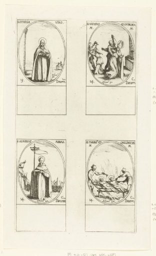 Saint Odilia of Odilienberg, Saint Nicasius and Saint Eutropia of Reims, Saint Agnellus of Naples, Saint Thyrsus and Saint Callinicus of Apollonia (13-14 December)