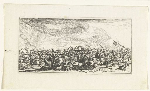 Cavalry fight with swords