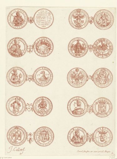 Ten European coins