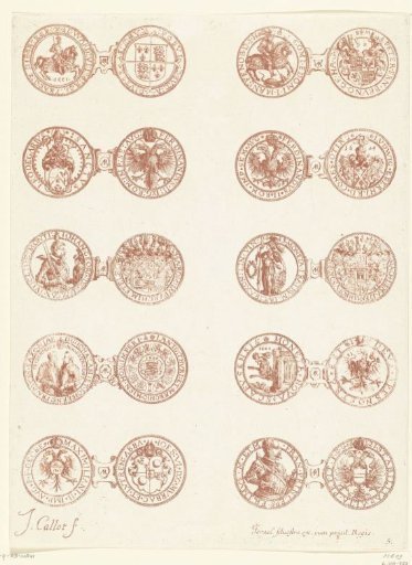 Ten European coins