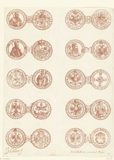 Ten European coins