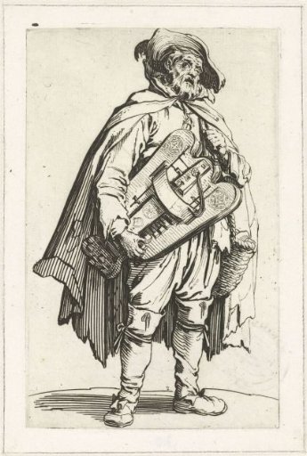 Beggar with a hurdy-gurdy