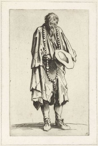 Beggar with a rosary