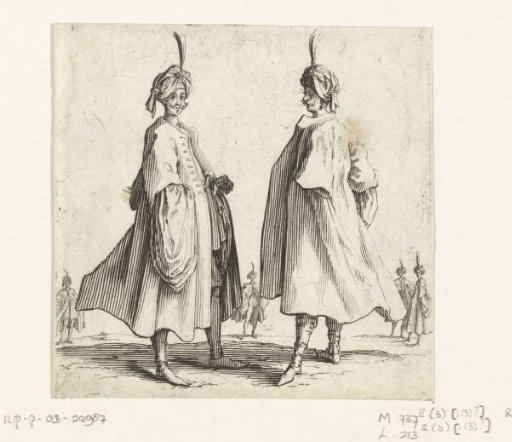 Two men with turbans, seen from the side