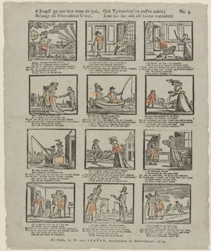 O Youth! Here you see seriousness and play; / If this print-plate pleases you, / Also pastime and other matters; / Then let it also amuse your spirit