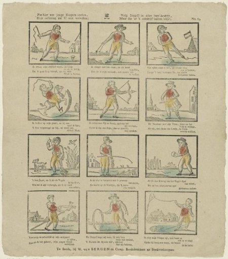 See here what young boys are playing, / Their practice will not bore you; / Follow youth in all their activities, / But let the crime remain outside