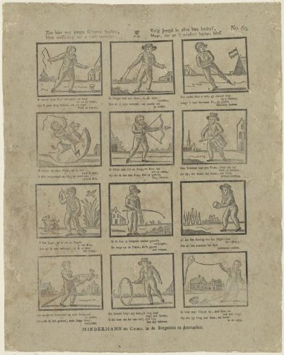 See here what young boys are playing, / Their practice will not bore you; / Follow youth in all their activities, / But let the crime remain outside