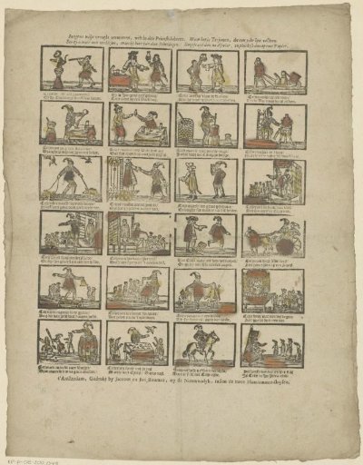 Boys, if you wish to increase your joy, study in this print. For it is Tetjeroen, who can satisfy everyone. / If you wish to be more delighted, make pictures of this. Cut them out according to the style, and paste them on red paper.