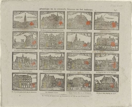 Depictions of the principal buildings of the city of Amsterdam