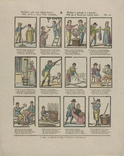 Children, do study diligently, / Then I will present this print to you, / Well, the use is granted to you, / Since you can always learn from it