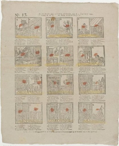 Art has set lovely youth in print, / The sociable A, B, C, the useful alphabet