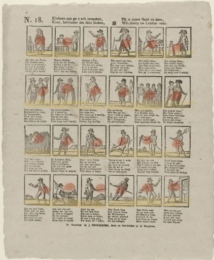 Children, as you wish to amuse yourself, come, then contemplate these figures, each in their station and conduct, thereby to satisfy your reading desire
