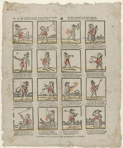 Come, children, buy this print, it will surely amuse you, / Here you have again a selection of all kinds of things, / Children's toys are depicted here, / Shared for your benefit and pleasure
