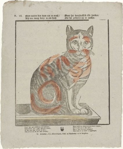 No better beast for rats and mice / Than a pretty cat in your house. / For it sniffs out all corners / To find this vermin