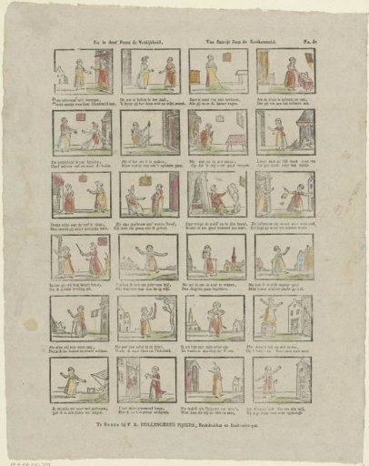 See in this print the joy, / Of Saartje Jans the kitchen maid