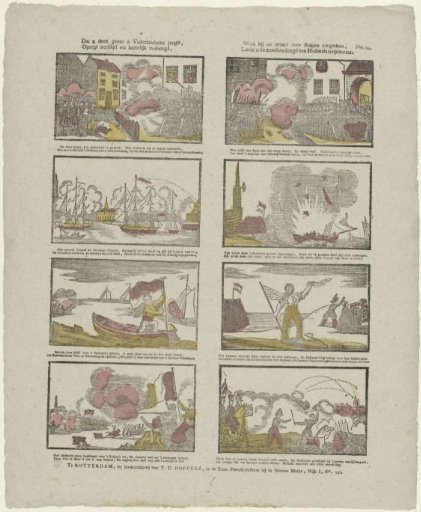 May this print truly delight and heartily gladden you, oh patriotic youth, / For at the insult done by the Belgians, / The courage and virtue of Dutch fighters smile upon you