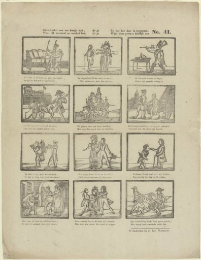 Kraaiwinkel was a fine city, / Where everyone had sense and judgment. / And how things went there, / This print shows you clearly