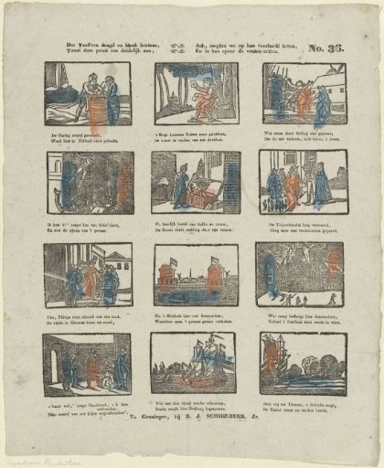 The Virtue and Fortunate Life of Our Fathers / This Print Clearly Shows Us / Oh, May We Take Note of Their Example / And Set Our Feet in Their Footsteps