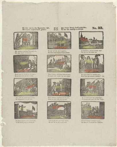 What Old Holland Suffered Under the Spanish Yoke / And How It Always Fought for Its Freedom with Courage; / As Described in the History Books / This Beautiful Print Shows You, Dear Children