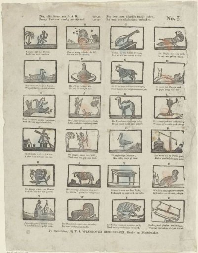 See, Every Letter of the A B / Brings Here a Pretty Little Picture; / Thus One Often Learns Fine Things / And May Innocently Amuse Oneself