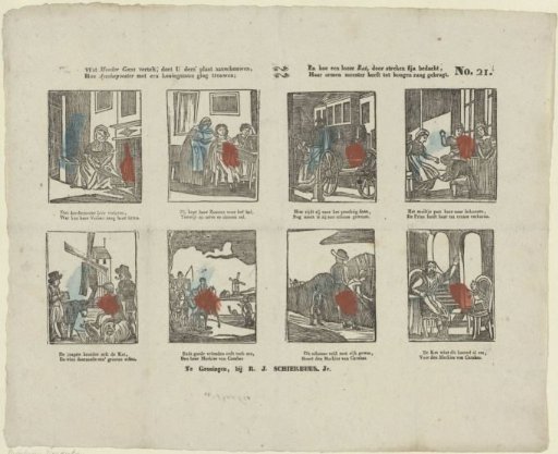 What Mother Goose tells, causes you to behold this plate, / How the Cinderella married a prince; / And how a deceitful cat, by cunning tricks, / Brought her poor master to a high rank