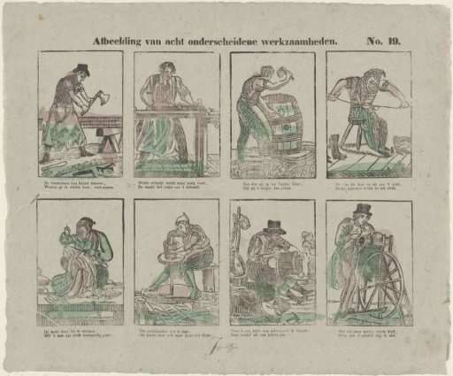Depiction of eight different occupations
